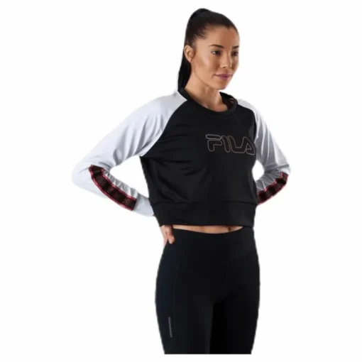 Ahuva Cropped Longsleeve Shirt Pink/Black