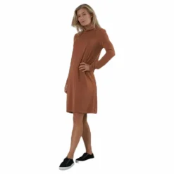 Bamala T-Neck Ls Dress Beige