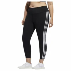 Believe This 2.0 3 Stripe 7/8 Tight Plus Size Black / White