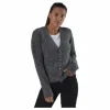 Bibi Ls Knit Cardigan Grey