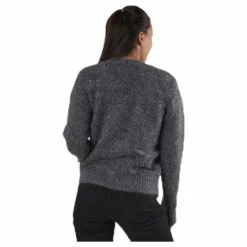 Bibi Ls Knit Cardigan Grey