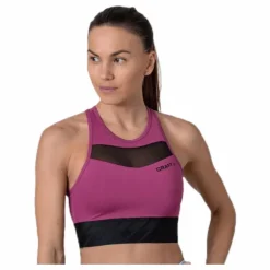 Charge Cropped Mesh Singlet Purple