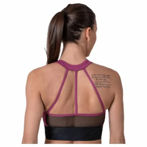 Charge Cropped Mesh Singlet Purple