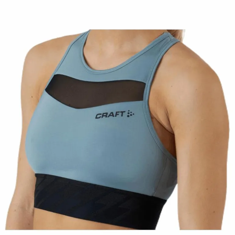 Charge Cropped Mesh Singlet Grey