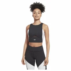 Colorblock Crop Top Black