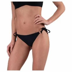 Core Solid String Side Tie Bikini Black