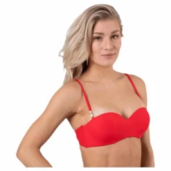 Core Solid Structured Bandeau Red