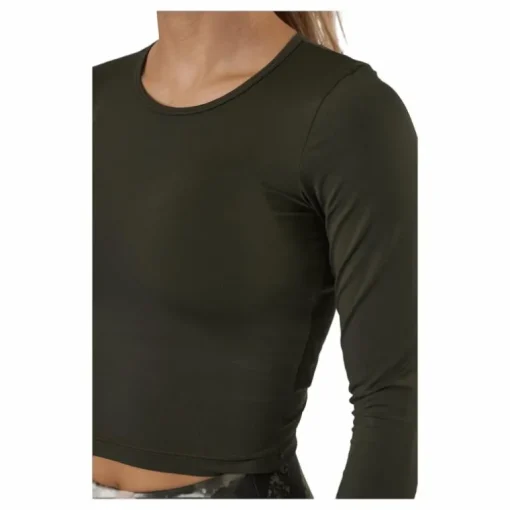 Crop Long Sleeve Forest Green