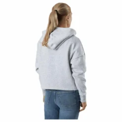 Cropped Hoody Flag Logo Grey