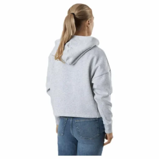 Cropped Hoody Flag Logo Grey