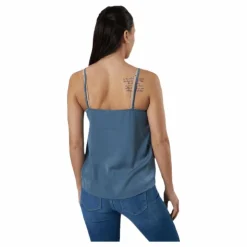 Debbie Singlet Wvn Blue