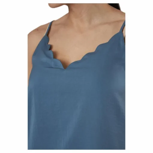 Debbie Singlet Wvn Blue