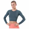 Define Seamless L/S Crop Top Green