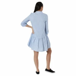 Ditte Life Stripe 3/4 Dress W White