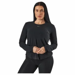 Dri-FIT One Luxe Women's Standard Fit Long-Sleeve Top BLACK/REFLECTIVE SILV