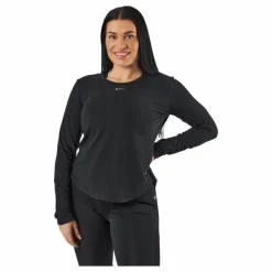 Dri-FIT One Luxe Women's Standard Fit Long-Sleeve Top BLACK/REFLECTIVE SILV
