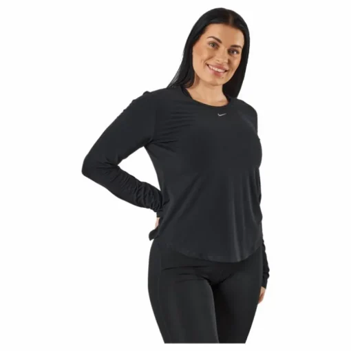 Dri-FIT One Luxe Women's Standard Fit Long-Sleeve Top BLACK/REFLECTIVE SILV