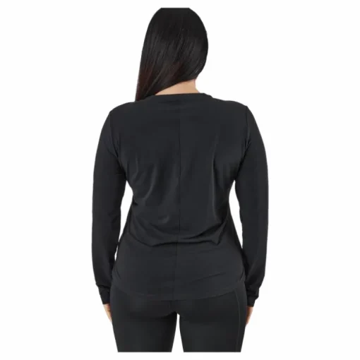 Dri-FIT One Luxe Women's Standard Fit Long-Sleeve Top BLACK/REFLECTIVE SILV