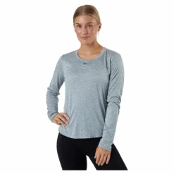 Dri-FIT One Women's Standard Fit Long-Sleeve Top PARTICLE GREY/HTR/BLACK