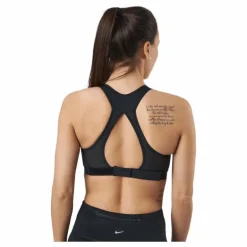 Dri-FIT Swoosh Women's High-Support Non-Padded Adjustable Sports Bra BLACK/BLACK/DK SMOKE GREY/WHITE