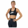 Dri-FIT Swoosh Women's Medium-Support Graphic Sports Bra BLACK/WHITE/PARTICLE GREY