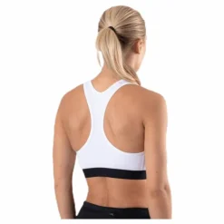 Dri-FIT Swoosh Women's Medium-Support Non-Padded Sports Bra WHITE/BLACK/BLACK