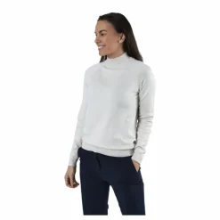 Esera Ls High Neck Knit White