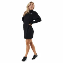 Ess+ Half-Zip Dress Tr Black