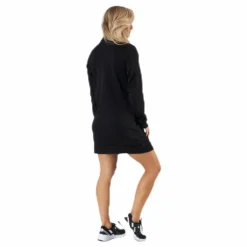 Ess+ Half-Zip Dress Tr Black