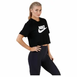 Essential Icon Crop Futura Tee White/Black