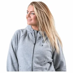 Essential Zip Hoodie Plus Grey