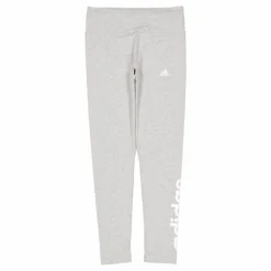 ESSENTIALS HIGH-WAISTED LOGO LEGGINGS Medium Grey Heather / White