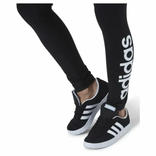 ESSENTIALS HIGH-WAISTED LOGO LEGGINGS Black / White
