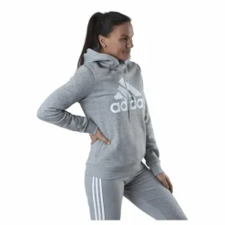 Essentials Hoodie Medium Grey Heather / White