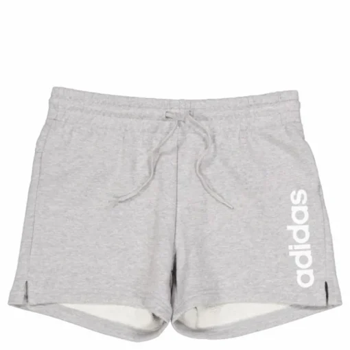 Essentials Linear French Terry Shorts Medium Grey Heather / White