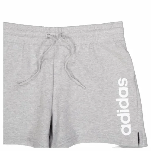 Essentials Linear French Terry Shorts Medium Grey Heather / White