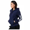 Essentials Linear Full Zip Hoodie Legend Ink / White