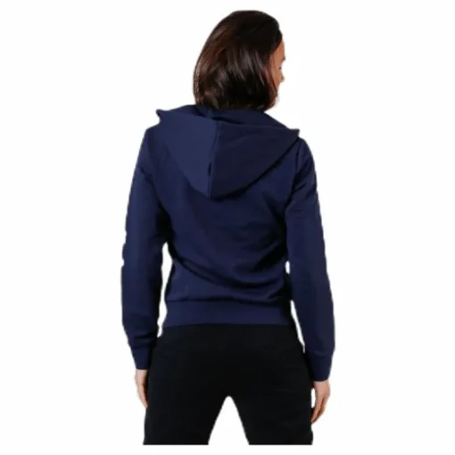 Essentials Linear Full Zip Hoodie Legend Ink / White