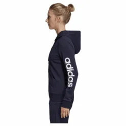 Essentials Linear Full Zip Hoodie Legend Ink / White