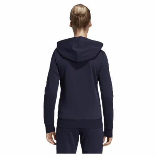 Essentials Linear Full Zip Hoodie Legend Ink / White
