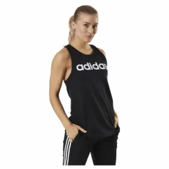 Essentials Loose Logo Tank Top Black / White