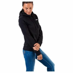 Essentials Solid Full Zip Hoodie Black / White