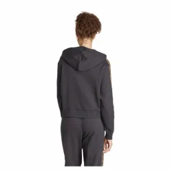 Essentials 3-Stripes Animal Print Relaxed Hoodie Black / Magic Beige