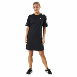 Essentials 3-Stripes Single Jersey Boyfriend Tee Dress Black