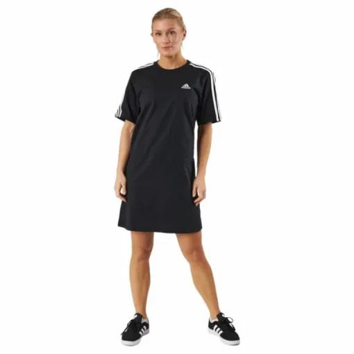 Essentials 3-Stripes Single Jersey Boyfriend Tee Dress Black