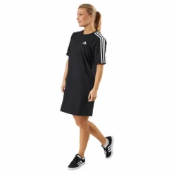 Essentials 3-Stripes Single Jersey Boyfriend Tee Dress Black