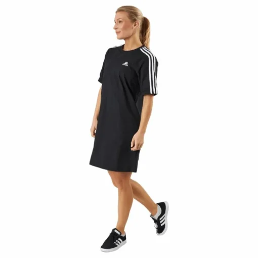 Essentials 3-Stripes Single Jersey Boyfriend Tee Dress Black