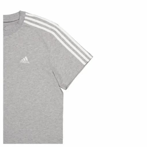 Essentials 3-Stripes Single Jersey Crop Top Medium Grey Heather