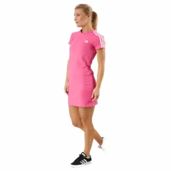 Essentials 3-Stripes Tee Dress Pulmag/White