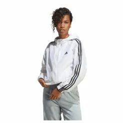Essentials 3-Stripes Woven Windbreaker White
